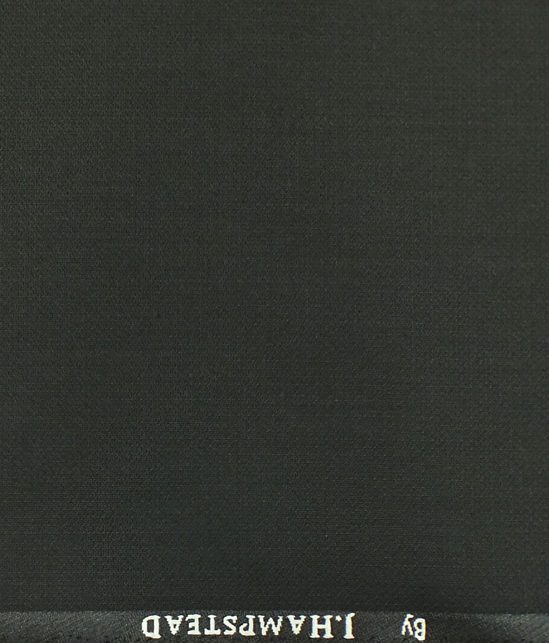 J.Hampstead by Siyaram's Black Self Structured Poly Viscose Trouser or 3 Piece Suit Fabric (Unstitched - 1.25 Mtr)