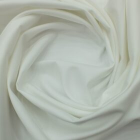 Raymond Pure White 100% PIMA Cotton Solid Shirt Fabric (1.70 M)