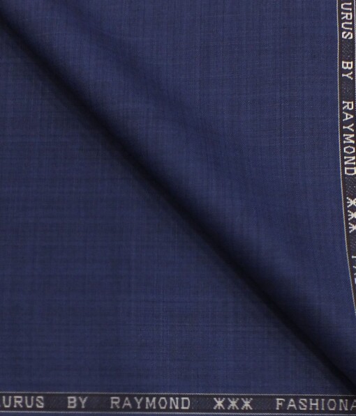 Raymond Dark Royal Blue Self Design Poly Viscose Trouser or 3 Piece Suit Fabric (Unstitched - 1.25 Mtr)