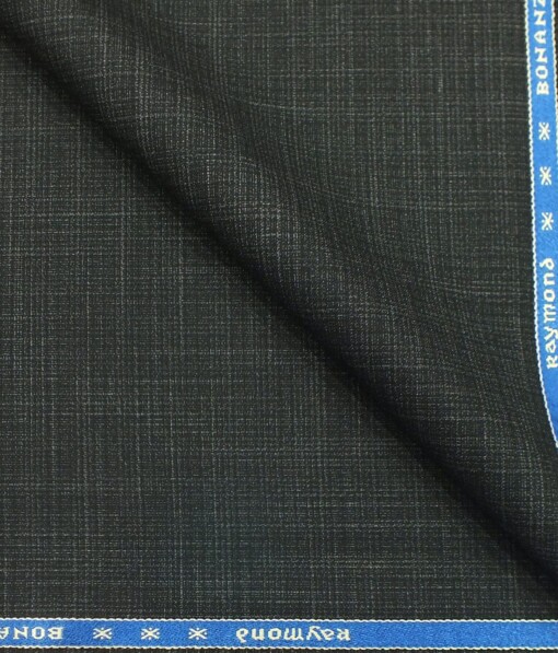 Raymond Blackish Grey Self Design Poly Viscose Trouser or 3 Piece Suit Fabric (Unstitched - 1.25 Mtr)