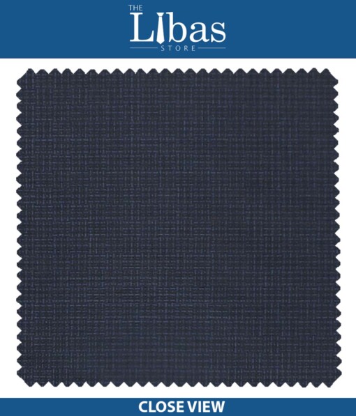 Raymond Dark Blue Self Design Poly Viscose Trouser or 3 Piece Suit Fabric (Unstitched - 1.25 Mtr)