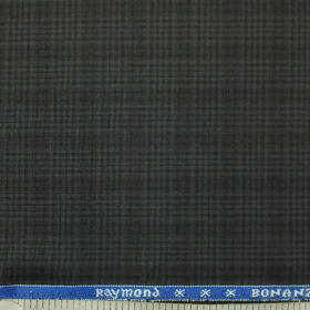 Raymond Dark Grey Self Checks Poly Viscose Trouser or 3 Piece Suit Fabric (Unstitched - 1.25 Mtr)