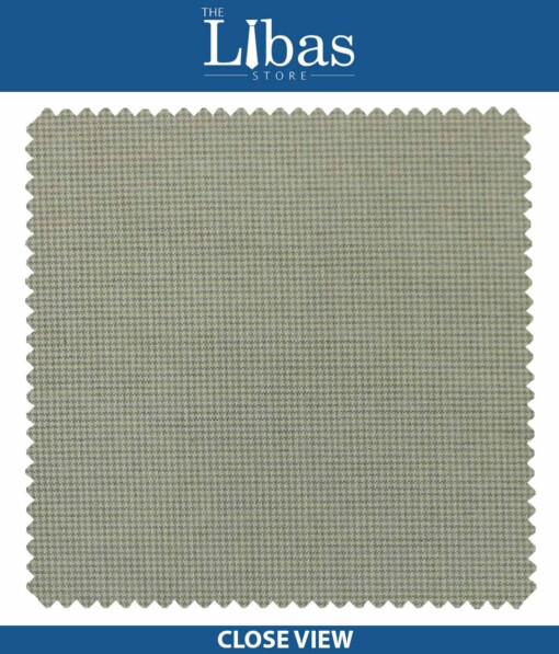 Raymond Beige Houndstooth Weave Poly Viscose Trouser or 3 Piece Suit Fabric (Unstitched - 1.25 Mtr)