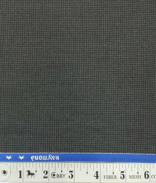 Raymond Dark Grey Structured Poly Viscose Trouser or 3 Piece Suit Fabric (Unstitched - 1.25 Mtr)