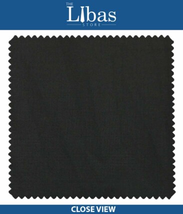 Raymond Black Solid Poly Viscose Trouser or 3 Piece Suit Fabric (Unstitched - 1.25 Mtr)
