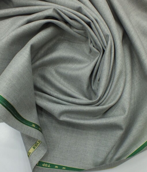 Raymond Light Silver Grey Self Design Poly Viscose Trouser or 3 Piece Suit Fabric (Unstitched - 1.25 Mtr)
