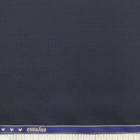 Raymond Dark Navy Blue Self Structured Poly Viscose Trouser or 3 Piece Suit Fabric (Unstitched - 1.25 Mtr)