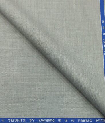 Raymond Light Grey Self Design Poly Viscose Trouser or 3 Piece Suit Fabric (Unstitched - 1.25 Mtr)