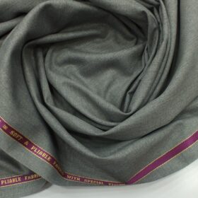 Raymond Light Worsted Grey Self Structured Checks Poly Viscose Trouser or 3 Piece Suit Fabric (Unstitched - 1.25 Mtr)