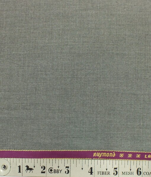 Raymond Light Worsted Grey Self Structured Checks Poly Viscose Trouser or 3 Piece Suit Fabric (Unstitched - 1.25 Mtr)