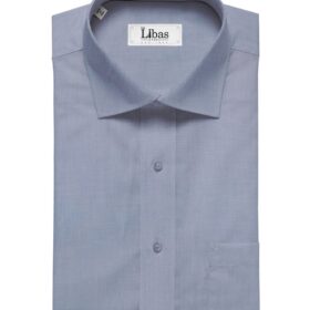 Solino Medium Sky Blue 100% Premium Cotton Fil-a-Fil Shirt Fabric (1.60 M)