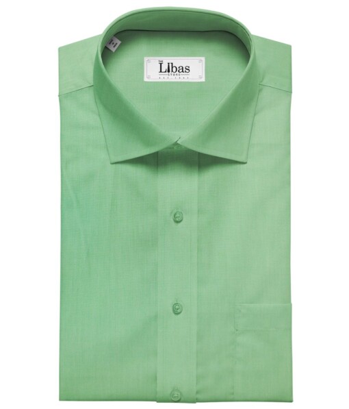 Solino Light Lime Green 100% Giza Cotton Oxford Shirt Fabric (1.60 M)