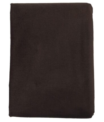 Arvind Dark Brown Classic Pin Striped Stretchable Unstitched Corduroy Trouser Fabric - Image 2