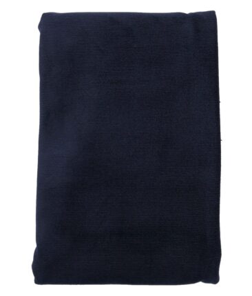 Arvind Navy Blue Classic Pin Striped Stretchable Unstitched Corduroy Trouser Fabric - Image 2