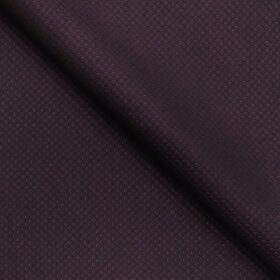 Italian Channel Dark Wine Structured Terry Rayon Unstitched Fabric (1.25 Mtr) For Trouser