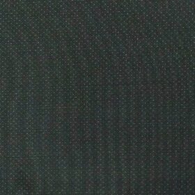 Marconi by Siyaram's Dark Green Dotted Structured Poly Viscose Unstitched Fabric (1.25 Mtr) For Trouser
