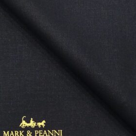 Mark & Peanni Dark Blue Shiny Sparkle Terry Rayon Party Wear Unstitched Fabric (1.25 Mtr) For Trouser