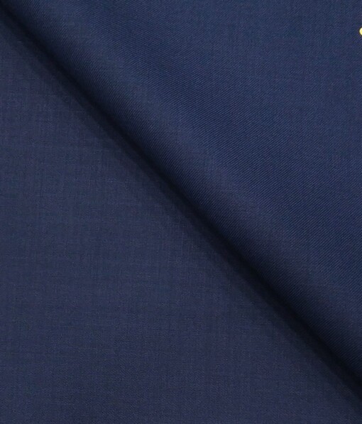 Mark & Peanni Royal Blue Solid Terry Rayon Unstitched Fabric (1.25 Mtr) For Trouser