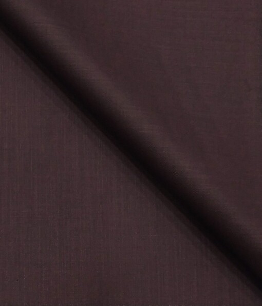 Mark & Peanni Wine Purple Solid Terry Rayon Unstitched Fabric (1.25 Mtr) For Trouser
