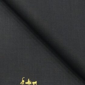 Mark & Peann Dark Shadow Grey Self Design Terry Rayon Unstitched Fabric (1.25 Mtr) For Trouser