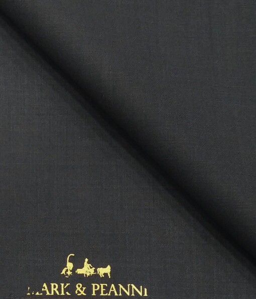 Mark & Peann Dark Shadow Grey Self Design Terry Rayon Unstitched Fabric (1.25 Mtr) For Trouser