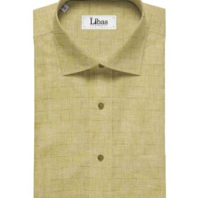 Nemesis Beige 100% Irish Linen Self Design Shirt Fabric (1.60 M)