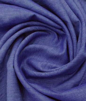 Raymond Blue 100% Pure Linen Self Design Premium Unstitched Blazer Fabric (2 M)