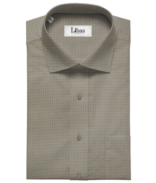 Raymond Pistachious Medium Grey 100% Giza Cotton 2 Ply Dobby Shirt Fabric (1.60 M)
