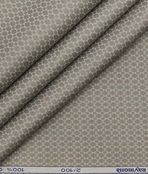 Raymond Pistachious Medium Grey 100% Giza Cotton 2 Ply Dobby Shirt Fabric (1.60 M)