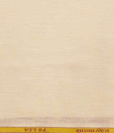 Raymond Cream 100% Pure Linen 70 LEA Self Design Shirt Fabric (1.60 M)