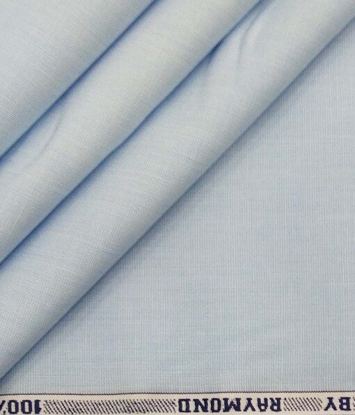 Raymond Cerulean Blue 100% Premium Cotton End to End Weave Shirt Fabric (1.60 M)