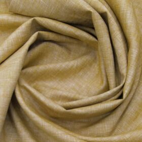 Raymond Biscotti Beige 100% Pure Linen Self Design Premium Unstitched 2 Piece Suit or Safari Fabric (3 Meter)
