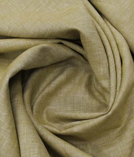 Raymond Sand Castle Beige 100% Pure Linen Self Design Premium Unstitched 2 Piece Suit or Safari Fabric (3 Meter)