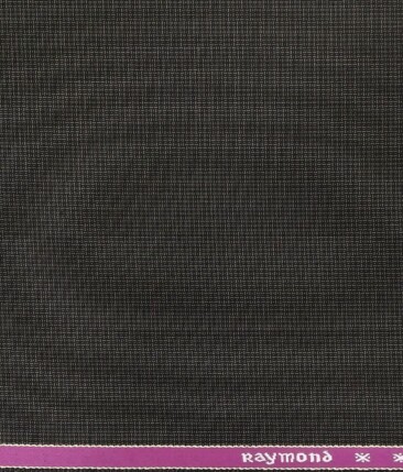 Raymond Dark Brown Self Design Poly Viscose Unstitched Fabric (1.25 Mtr) For Trouser