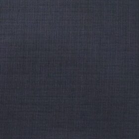Raymond Dark Navy Blue Self Design Poly Viscose Unstitched Fabric (1.25 Mtr) For Trouser