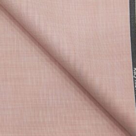 Raymond Light Peach Self Design Poly Viscose Unstitched Fabric (1.25 Mtr) For Trouser