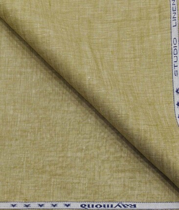Raymond Sand Castle Beige 100% Pure Linen Self Design Premium Unstitched Trouser Fabric (1.30 M)