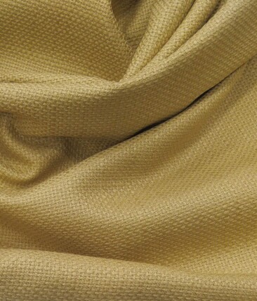 True Value Macaroon Beige 100% Cotton Jute Weave Trouser Fabric (Unstitched - 1.30 Mtr)