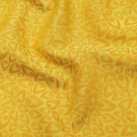 Cadini Italy Dandelion Yellow 100% Super Premium Cotton Jacquard Shirt Fabric (1.60 M)