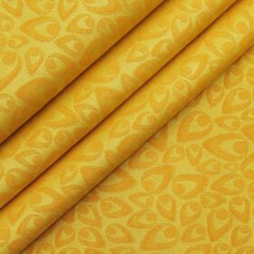 Cadini Italy Dandelion Yellow 100% Super Premium Cotton Jacquard Shirt Fabric (1.60 M)