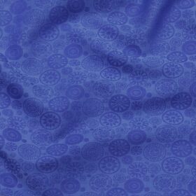 Cadini Italy Royal Blue 100% Super Premium Cotton Jacquard Shirt Fabric (1.60 M)