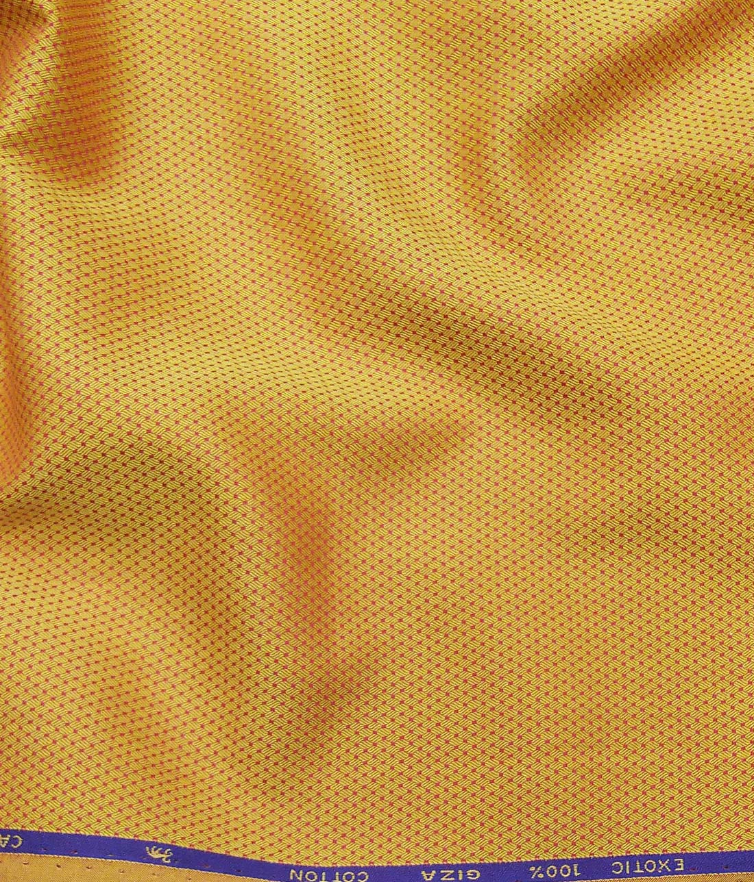 Cadini Italy Medalion Yellow 100% Giza Cotton Structured Shirt Fabric (1.60 M)