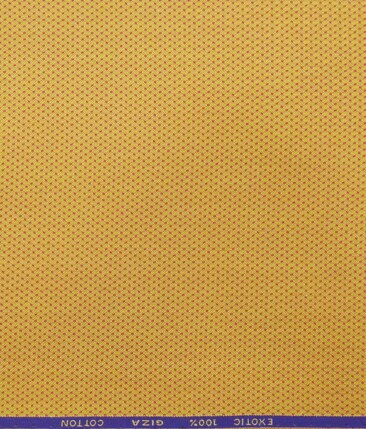 Cadini Italy Medalion Yellow 100% Giza Cotton Structured Shirt Fabric (1.60 M)