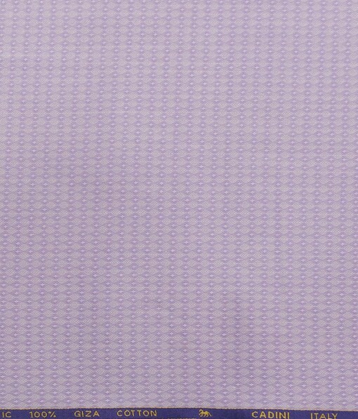 Cadini Italy Periwinkle Purple 100% Giza Cotton Jacquard Shirt Fabric (1.60 M)