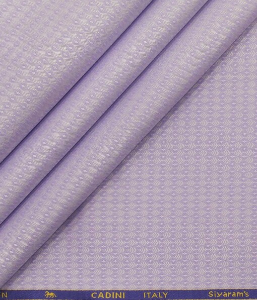 Cadini Italy Periwinkle Purple 100% Giza Cotton Jacquard Shirt Fabric (1.60 M)