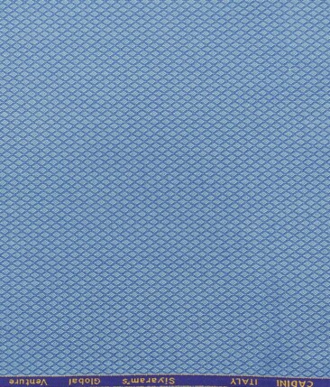 Cadini Italy Stone Blue 100% Giza Cotton Jacquard Shirt Fabric (1.60 M)