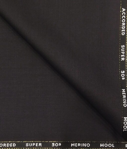 Cadini Italy by Siyaram's Dark Wine Solid Super 90's 20% Merino Wool  Unstitched Trouser Fabric (1.25 Mtr)