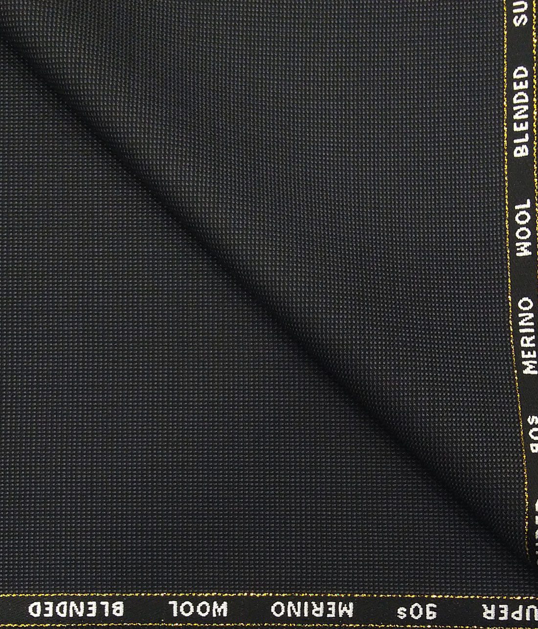 Cadini Italy by Siyaram's Dark Grey Structured Super 90's 20% Merino Wool  Unstitched Trouser Fabric (1.25 Mtr)