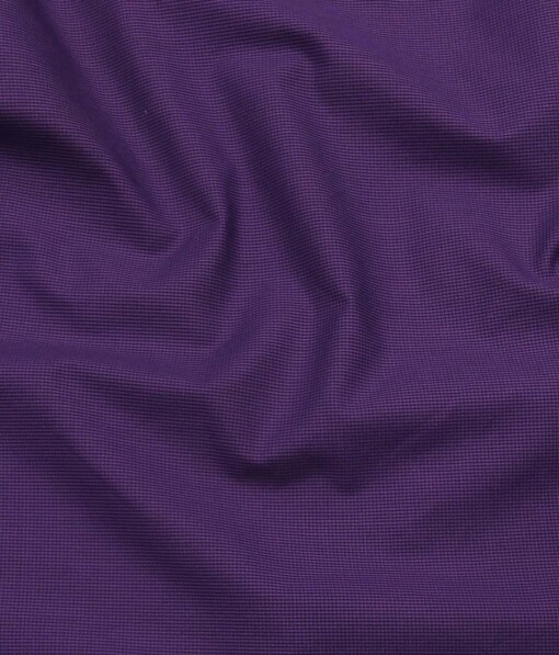 Exquisite Dark Purple Poly Cotton Micro Checks Shirt Fabric (1.60 M)