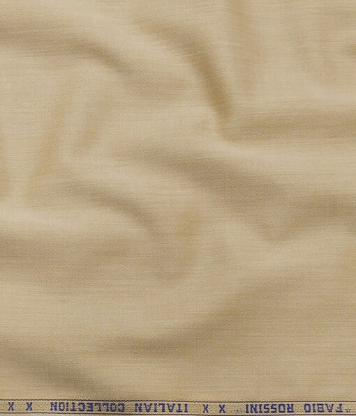 Fabio Rossini Oat Beige 100% Egyptian Giza Cotton Solid Shirt Fabric (1.60 M)